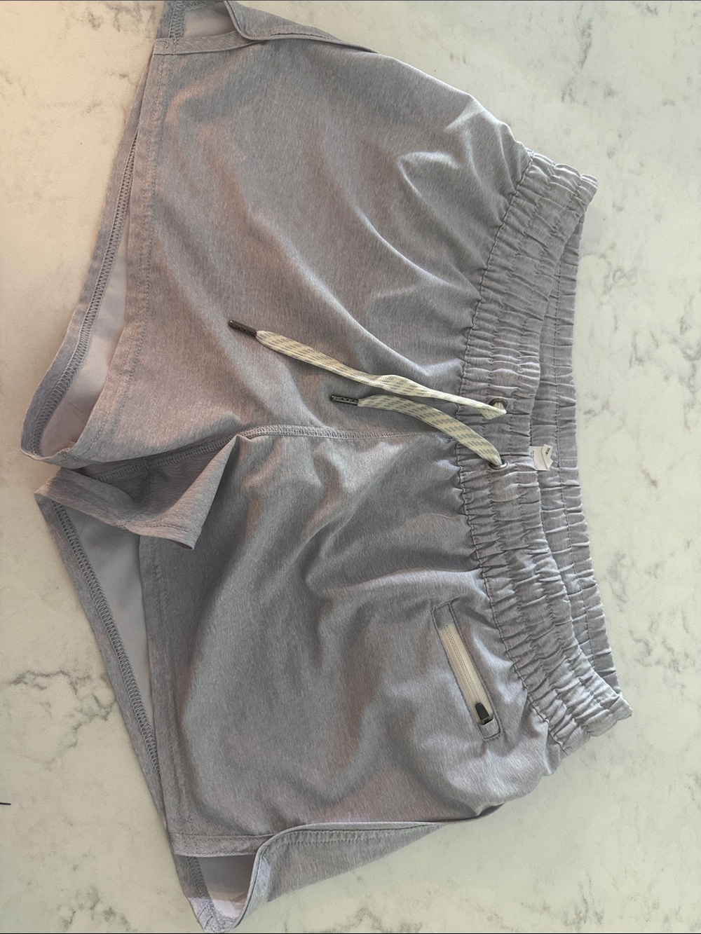 Vuori Light Gray Clementine Shorts 2.5 inseam
